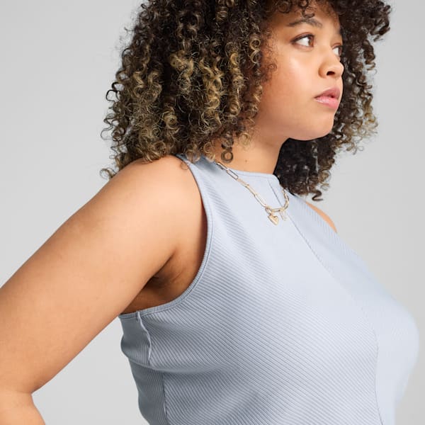 Wardrobe Essentials Women's Ribbed Crop Top, Cool Weather, extralarge