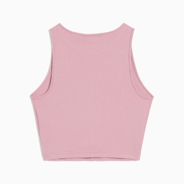 WARDROBE Essentials Women's Ribbed Crop Top, Poised Pink, extralarge-IND