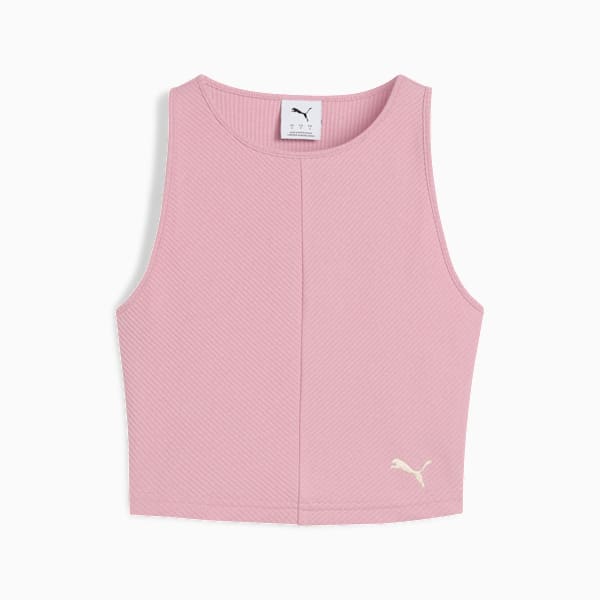 WARDROBE Essentials Women's Ribbed Crop Top, Poised Pink, extralarge-IND