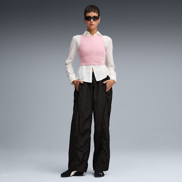 WARDROBE Essentials Women's Ribbed Crop Top, Poised Pink, extralarge-IND