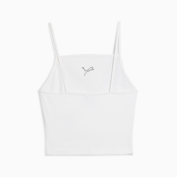 WARDROBE ESSENTIALS Women's Ribbed Tank Top, PUMA White, extralarge