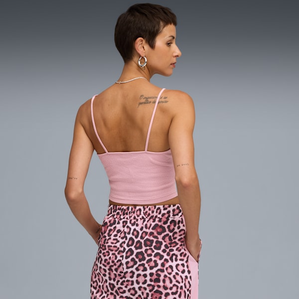 WARDROBE ESSENTIALS Women's Ribbed Tank Top, Poised Pink, extralarge