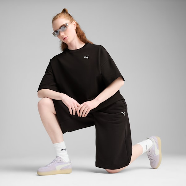 Wardrobe Essentials Women's Relaxed Heavy Tee, PUMA Black, extralarge