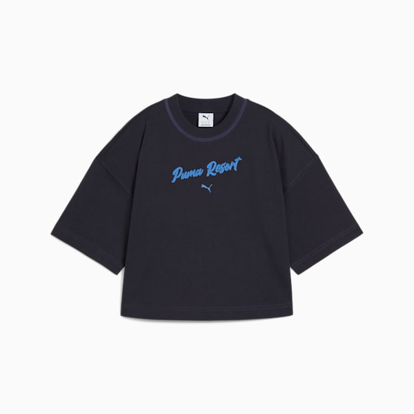 Playera oversize PREMIUM Essentials para mujer, New Navy, extralarge