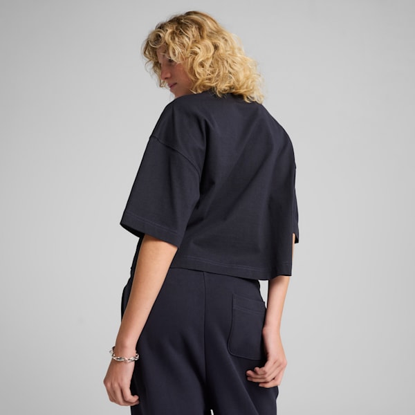 Playera oversize PREMIUM Essentials para mujer, New Navy, extralarge