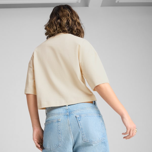 Playera oversize PREMIUM Essentials para mujer, Alpine Snow, extralarge