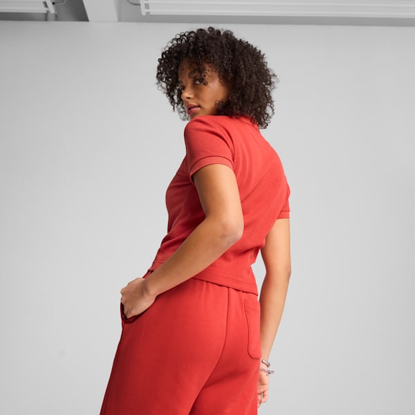 Playera oversize PREMIUM Essentials para mujer, Red Fire, extralarge