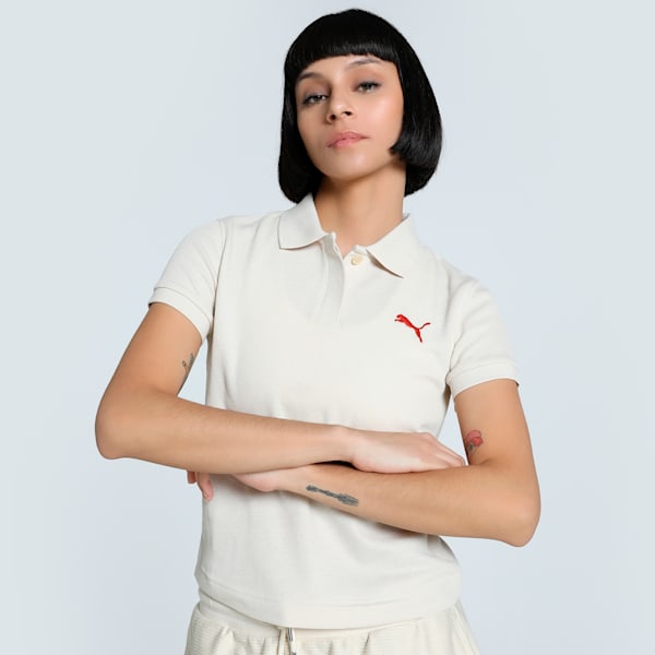 PREMIUM Women's Slim Fit Polo, Alpine Snow, extralarge-IND