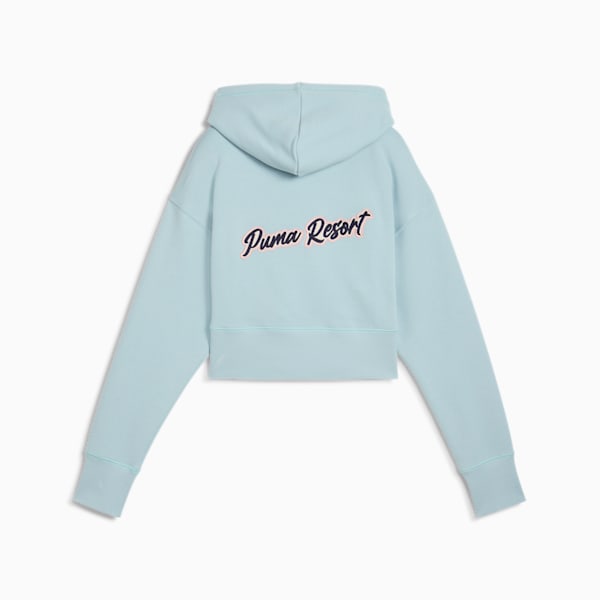 Sudadera relajada y estampada con capucha para mujer Premium Essentials, Modern Mint, extralarge