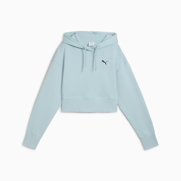 Sudadera relajada y estampada con capucha para mujer Premium Essentials, Modern Mint, extralarge