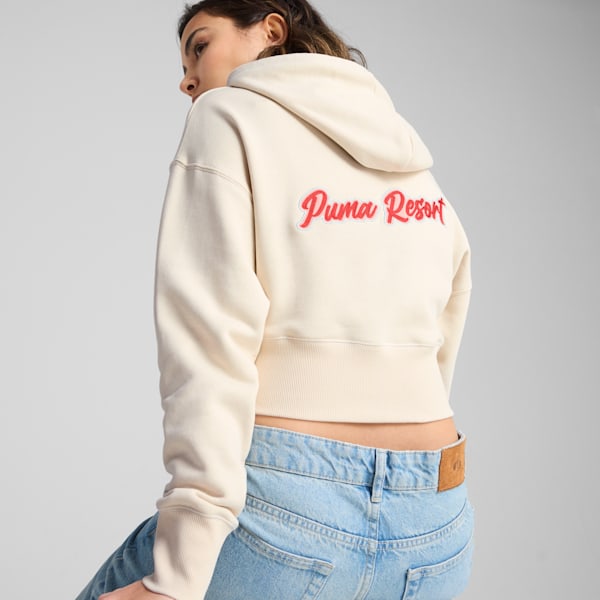 Premium Essentials Women's Relaxed Graphic Hoodie, Alpine Snow, extralarge