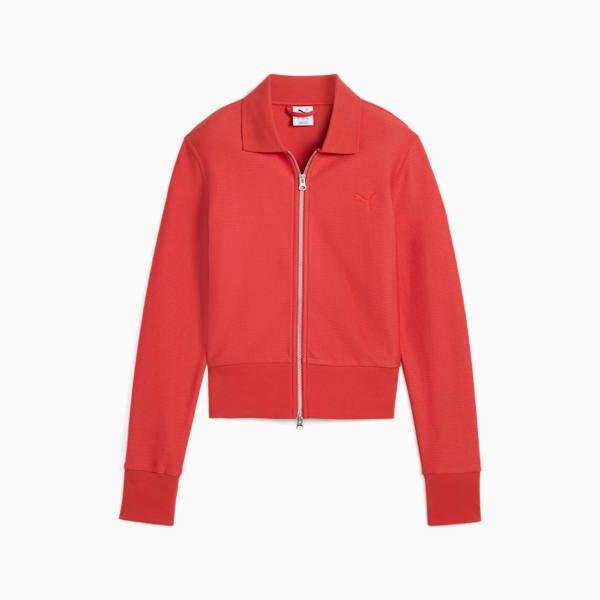 Chamarra tipo cárdigan para mujer Premium Essentials, Red Fire, extralarge