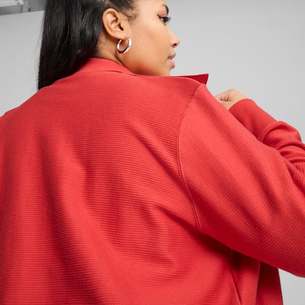 Premium Essentials Women's Knitted Cardigan, Red Fire, extralarge
