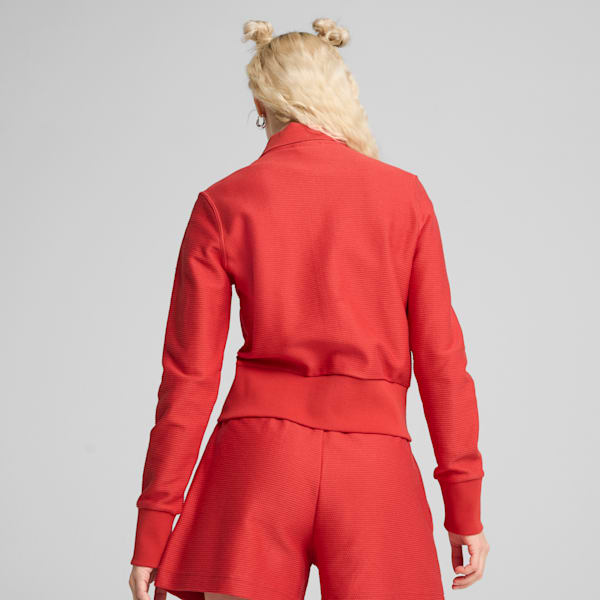 Chamarra tipo cárdigan para mujer Premium Essentials, Red Fire, extralarge