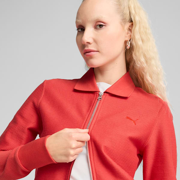 Chamarra tipo cárdigan para mujer Premium Essentials, Red Fire, extralarge