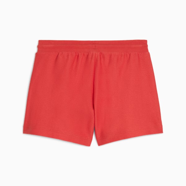 Shorts anchos Premium Essentials Jacquard 10cm para mujer, Red Fire, extralarge