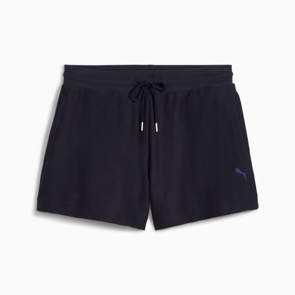 Shorts anchos Premium Essentials Jacquard 10cm para mujer, New Navy, extralarge