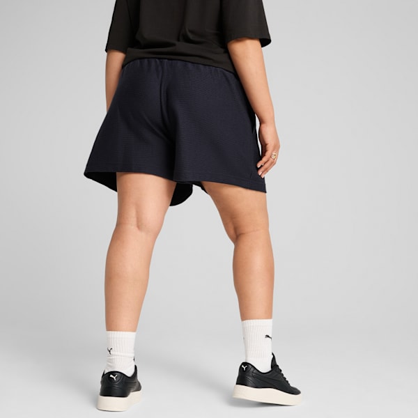 Shorts anchos Premium Essentials Jacquard 10cm para mujer, New Navy, extralarge