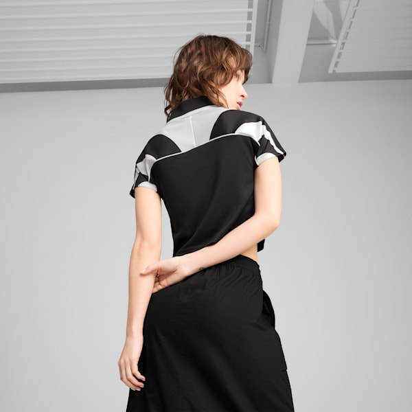 Playera corta FUTURE.PUMA.ARCHIVE para mujer, PUMA Black-PUMA White, extralarge