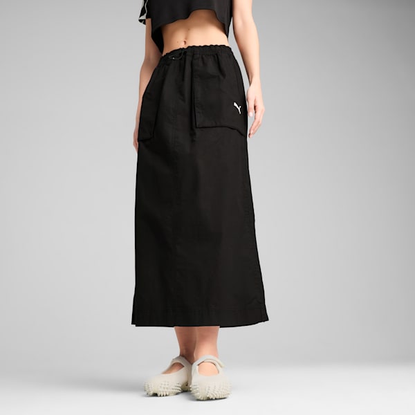 Maxifalda de tejido con cierre para mujer FUTURE ARCHIVE, PUMA Black, extralarge