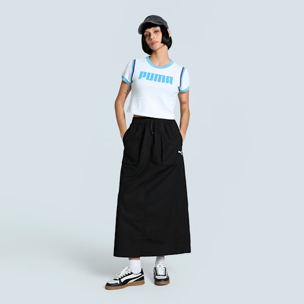 FUTURE..ARCHIVE Graphic Women's Slim Fit Crop Tee, PUMA White, extralarge-IND