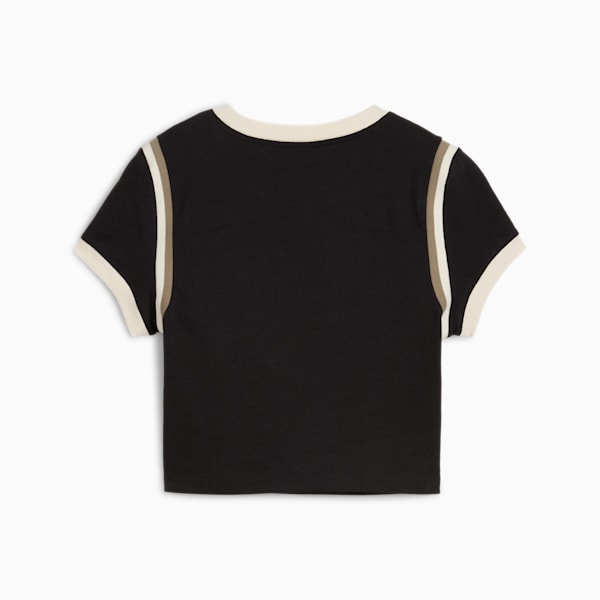 Playera corta FUTURE.PUMA.ARCHIVE para mujer, PUMA Black-Alpine Snow, extralarge