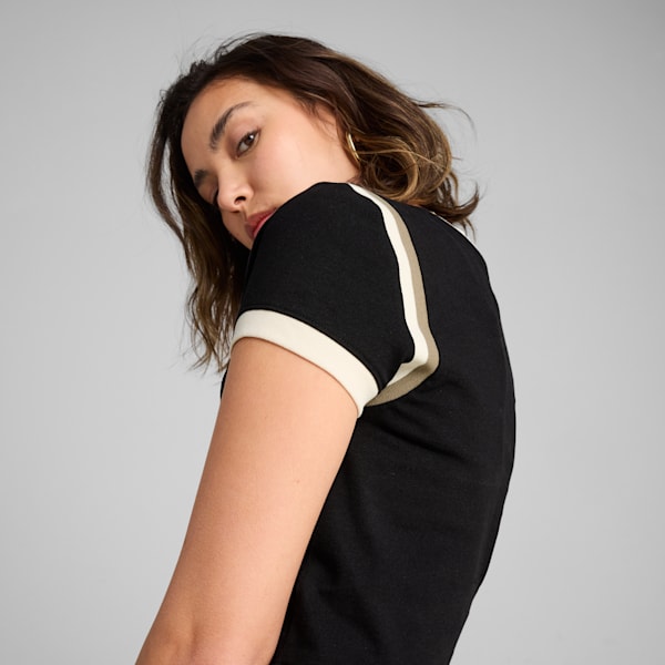 Playera corta FUTURE.PUMA.ARCHIVE para mujer, PUMA Black-Alpine Snow, extralarge