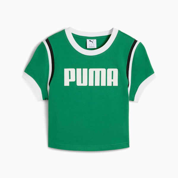 FUTURE.PUMA.ARCHIVE Women's Graphic Baby Tee, Archive Green, extralarge