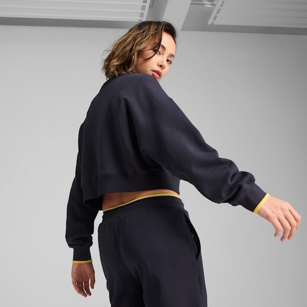 Suéter para mujer cuello redondo  ROAD TO UNITY, talla extragrande, New Navy, extralarge
