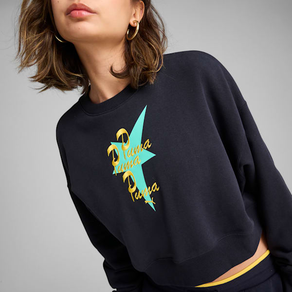 Suéter para mujer cuello redondo  ROAD TO UNITY, talla extragrande, New Navy, extralarge