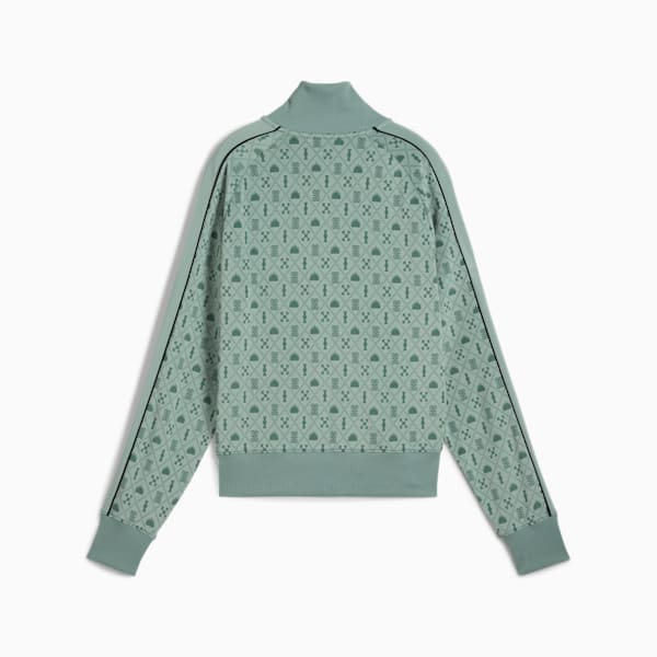 Road To Unity Women's Printed Track Jacket, Green Moon-AOP, extralarge-IND