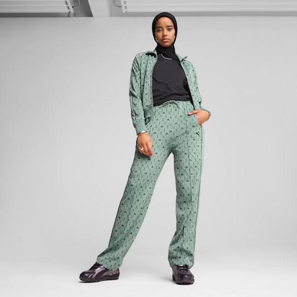 Road To Unity Women's Printed Track Jacket, Green Moon-AOP, extralarge-IND