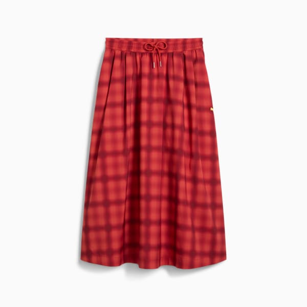 Falda plisada Road To Unity para mujer, Red Fire, extralarge