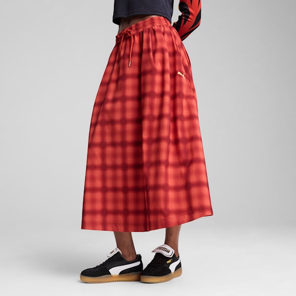 Falda plisada Road To Unity para mujer, Red Fire, extralarge