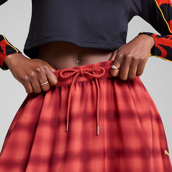 Falda plisada Road To Unity para mujer, Red Fire, extralarge