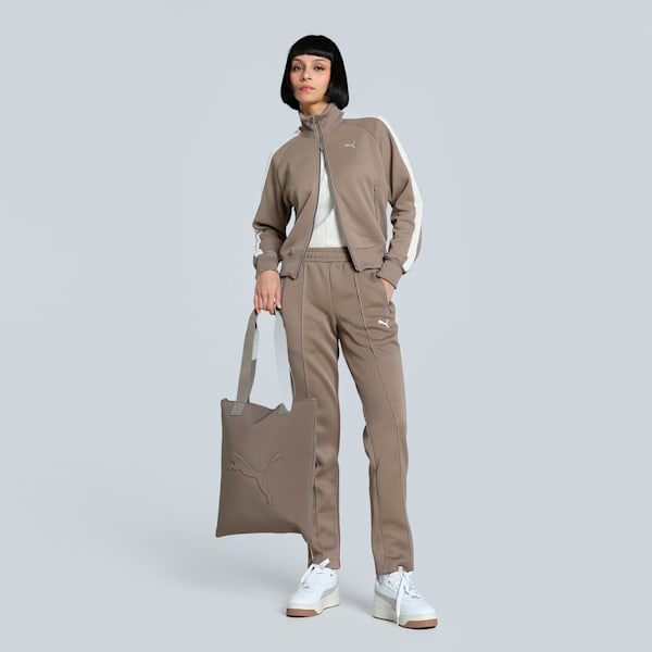 T7 ALWAYS ON Women's Slim Fit Track Pants, Totally Taupe, extralarge-IND