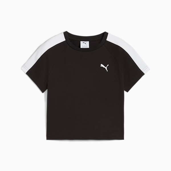 Playera corta T7 para mujer, PUMA Black, extralarge