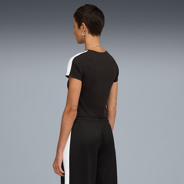 Playera corta T7 para mujer, PUMA Black, extralarge