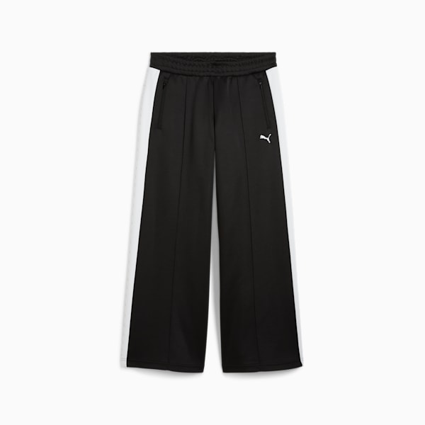 Pants anchos T7 para mujer, PUMA Black, extralarge
