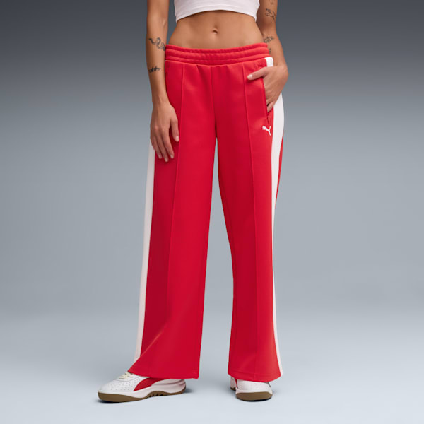 Pants anchos T7 para mujer, For All Time Red, extralarge