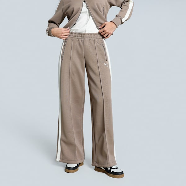 T7 Low Rise Women's Track Pants, Totally Taupe, extralarge-IND