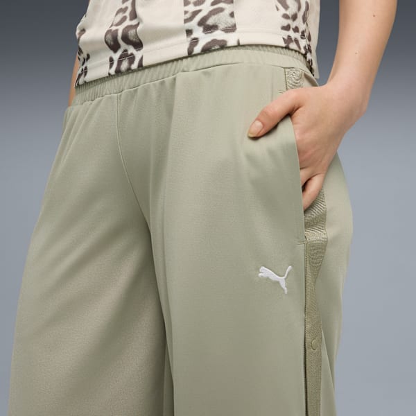 Pantalones WARDROBE Essentials Popper para mujer, Lux Army, extralarge