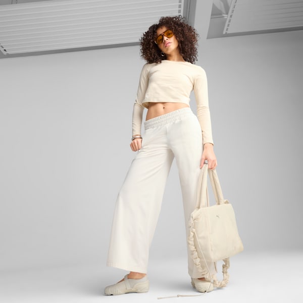 Pants de cintura baja con cremallera para mujer Wardrobe Essentials, Alpine Snow, extralarge