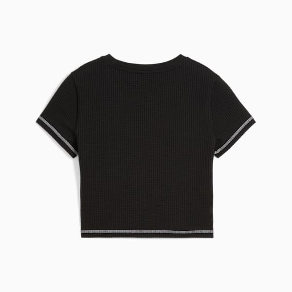 Playera corta DARE TO Textured para mujer, PUMA Black, extralarge
