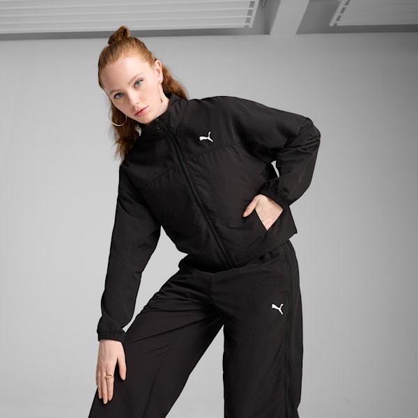 Chamarra oversize DARE TO Zip-Off para mujer, PUMA Black, extralarge