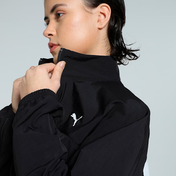 DARE TO Women's Oversized Zip-Off Woven Jacket, PUMA Black, extralarge-IND