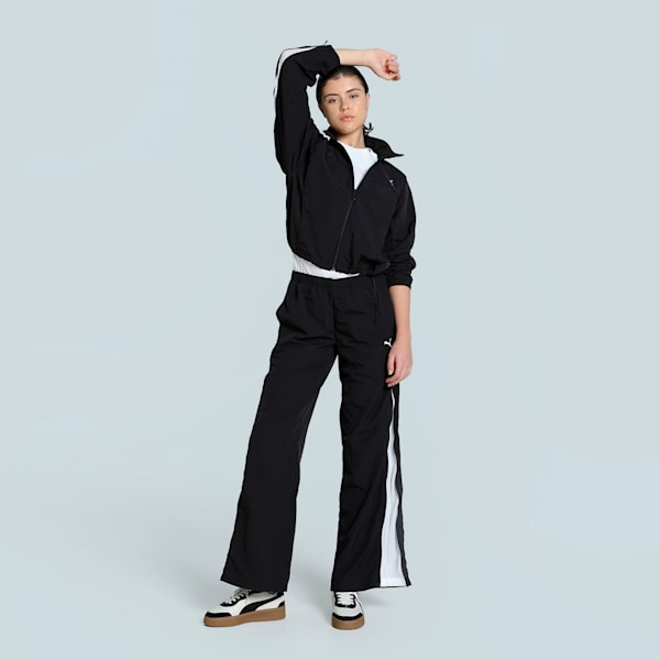 DARE TO Women's Oversized Zip-Off Woven Jacket, PUMA Black, extralarge-IND