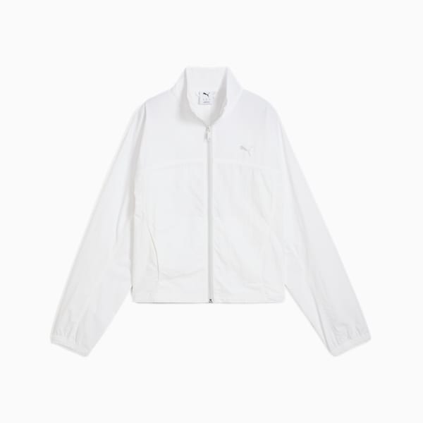 DARE TO Women's Oversized Full-Zip Woven Jacket, PUMA White, extralarge