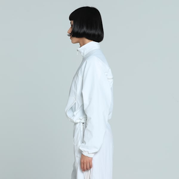 DARE TO Women's Oversized Zip-Off Woven Jacket, PUMA White, extralarge-IND