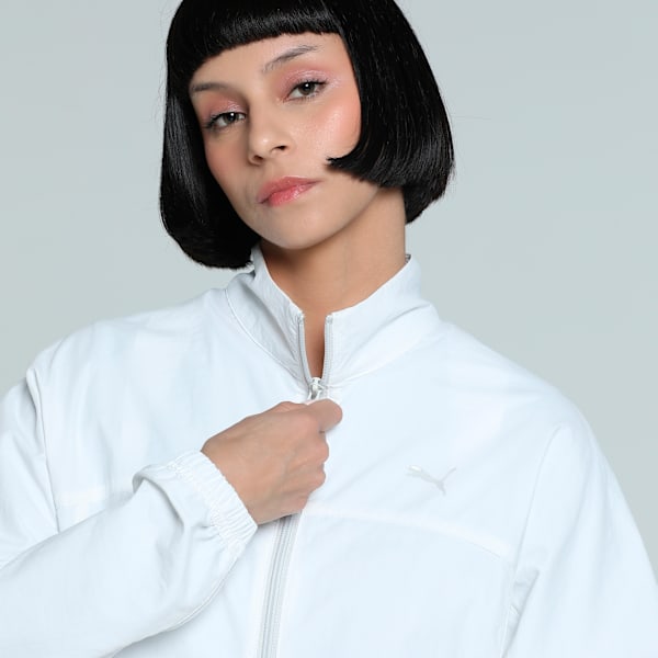 DARE TO Women's Oversized Zip-Off Woven Jacket, PUMA White, extralarge-IND